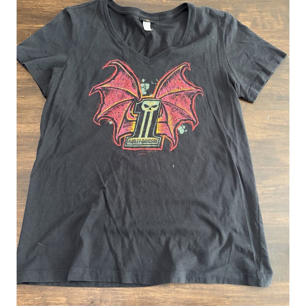 Womens Size Large Harley Davidson V Neck T-shirt